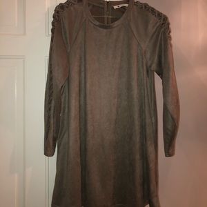 The impeccable pig suede brown dress